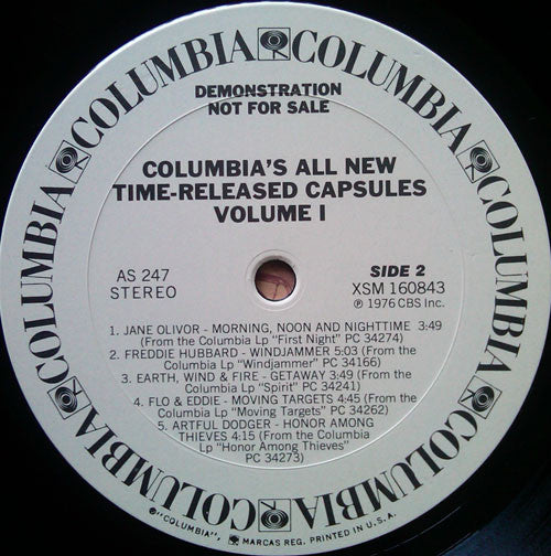 Various : Time-Release Capsules Volume One (LP, Comp, Promo)