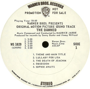 Maurice Jarre : The Damned (Original Motion Picture Sound Track) (LP, Promo)