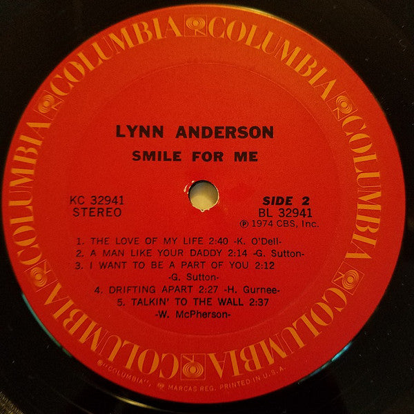 Lynn Anderson : Smile For Me (LP, Album, Ter)