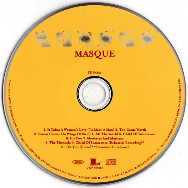 Kansas (2) : Masque (CD, Album, RE, RM)