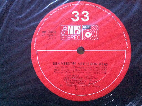 Ben Webster Meets Don Byas : Ben Webster Meets Don Byas (LP, Album)