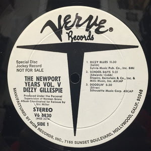 Dizzy Gillespie : The Newport Years Volume V (LP, Promo)