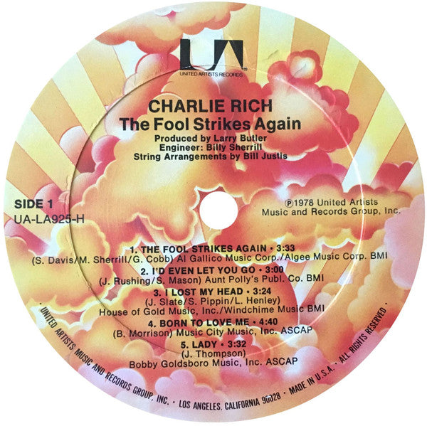 Charlie Rich : The Fool Strikes Again (LP, Album)