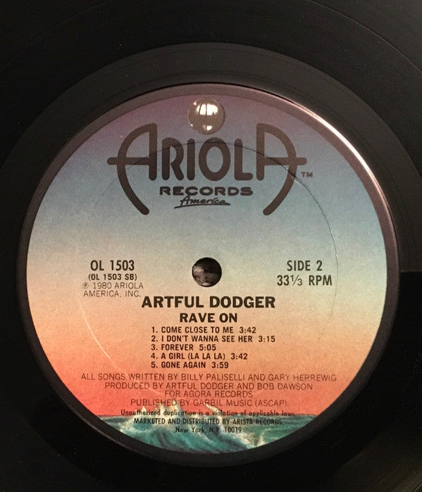 Artful Dodger (3) : Rave On (LP, Album)