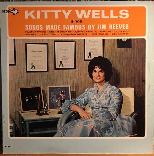 Kitty Wells : Songs Made Famous By Jim Reeves  (LP, Mono)