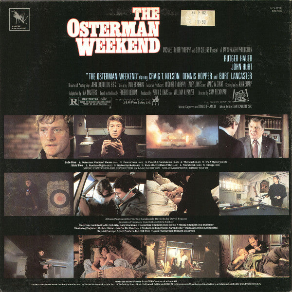 Lalo Schifrin : The Osterman Weekend (LP, Album, Tra)