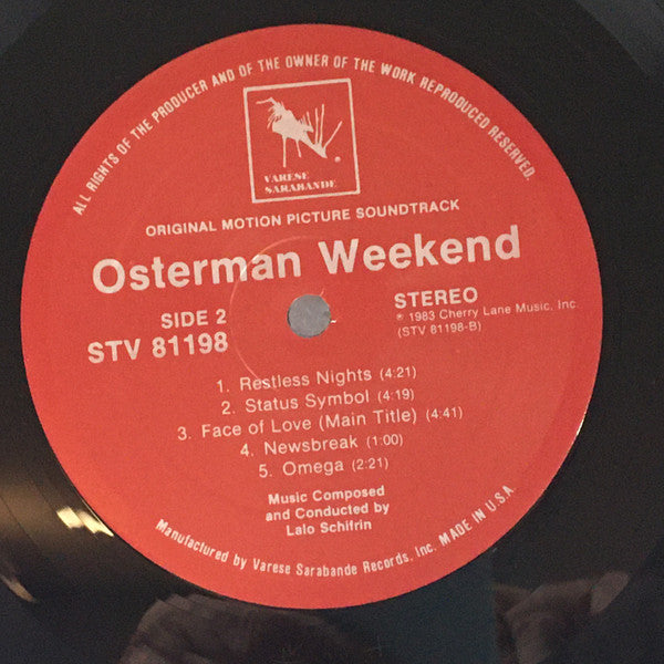 Lalo Schifrin : The Osterman Weekend (LP, Album, Tra)