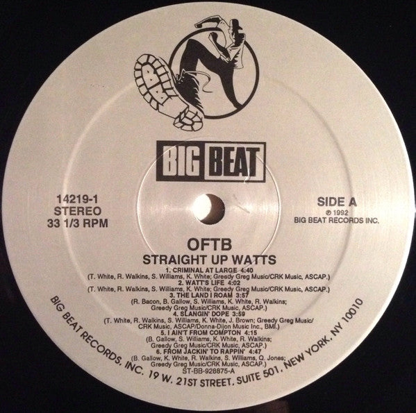 OFTB* : Straight Up Watts (LP, Album)