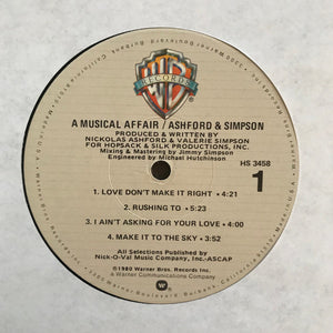 Ashford & Simpson : A Musical Affair (LP, Album, Jac)