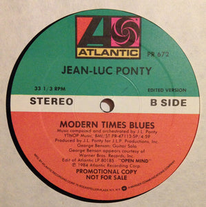 Jean-Luc Ponty : Open Mind / Modern Times Blues (12", Promo)