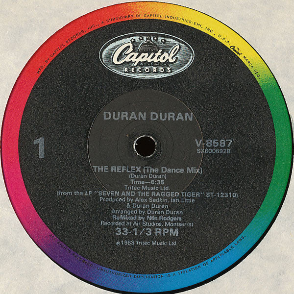 Duran Duran : The Reflex (The Dance Mix) (12", Single, Win)