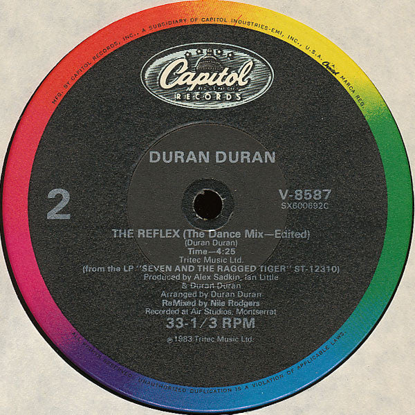 Duran Duran : The Reflex (The Dance Mix) (12", Single, Win)