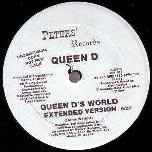 Queen D : Queen D's World (12", Promo)