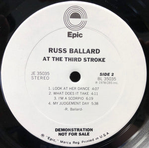 Russ Ballard : At The Third Stroke (LP, Album, Promo)