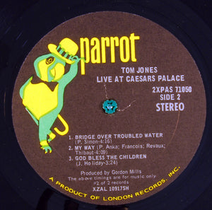 Tom Jones : Live At Caesar's Palace (2xLP, Album, SH )
