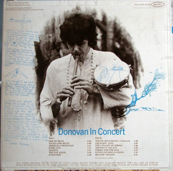 Donovan : Donovan In Concert (LP, Album, Ter)