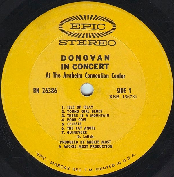 Donovan : Donovan In Concert (LP, Album, Ter)
