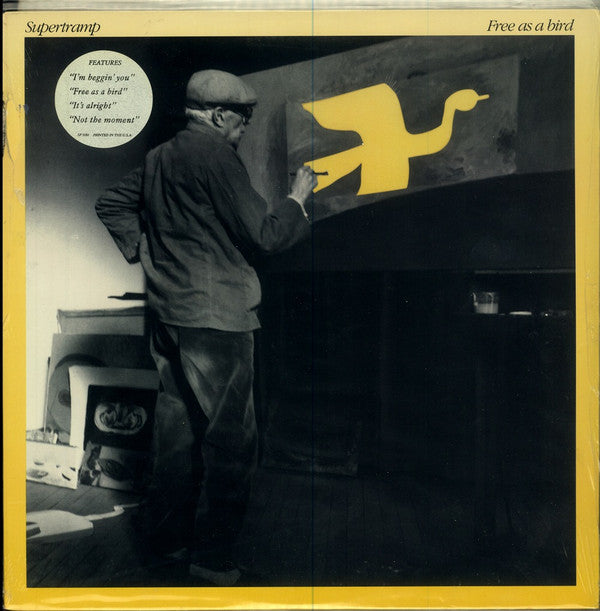 Supertramp : Free As A Bird (LP, Album, Yel)