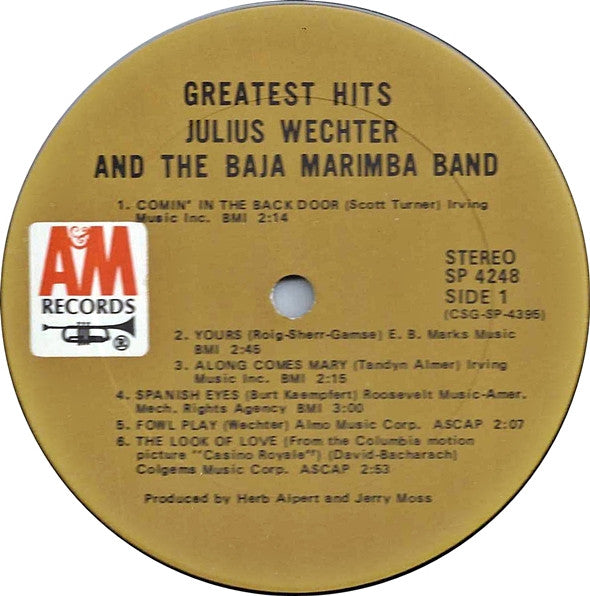 Julius Wechter And The Baja Marimba Band* : Greatest Hits (LP, Album, Comp, Ter)