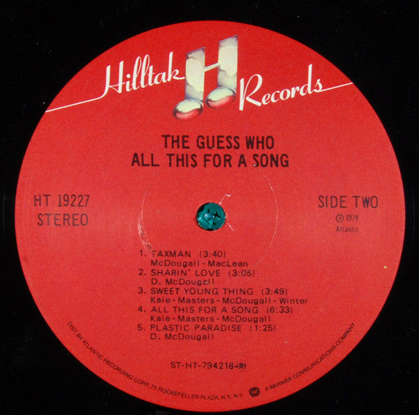 The Guess Who : All This For A Song (LP, Album)