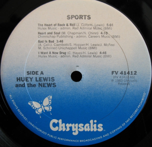 Huey Lewis And The News* : Sports (LP, Album, Car)