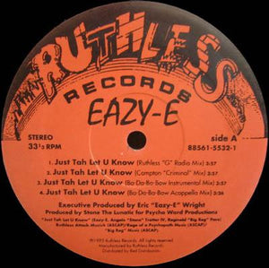 Eazy-E : Just Tah Let U Know (12", Single, Ltd)