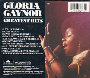 Gloria Gaynor : Greatest Hits (CD, Comp, P/Mixed)