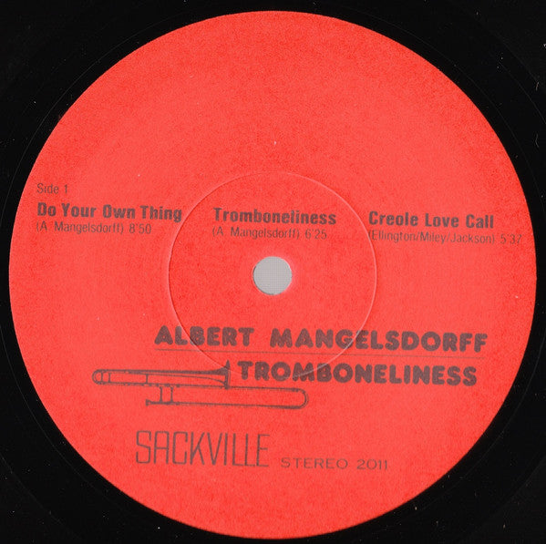 Albert Mangelsdorff : Tromboneliness (LP, Album)