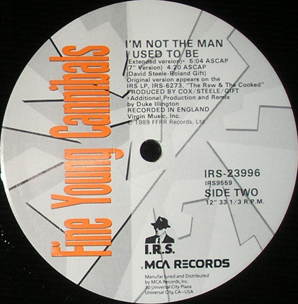 Fine Young Cannibals : I'm Not The Man I Used To Be (12", Single)