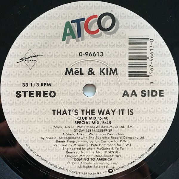 Mel & Kim : That's The Way It Is (12")