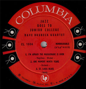 Dave Brubeck Quartet* : Jazz Goes To Junior College (LP, Album, Mono, Bri)