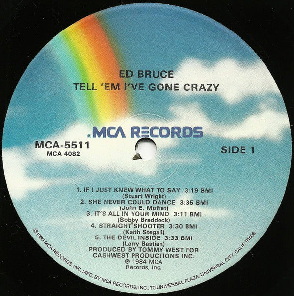 Ed Bruce : Tell 'Em I've Gone Crazy (LP, Glo)