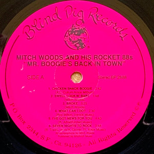 Mitch Woods And His Rocket 88's : Mr. Boogie's Back In Town (LP, Album)