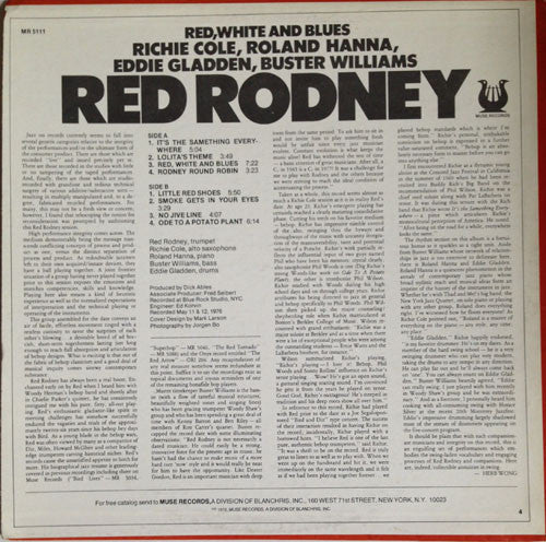 Red Rodney : Red, White And Blues (LP, Album)