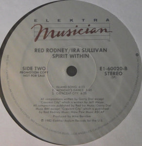 Red Rodney & Ira Sullivan : Spirit Within (LP, Album, Promo)