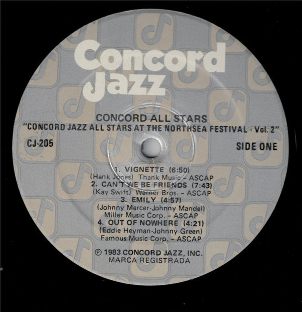 Concord Jazz All Stars : Concord Jazz All Stars At The Northsea Jazz Festival - Volume 2 (LP, Album)