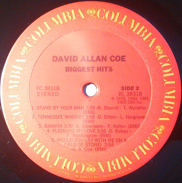 David Allan Coe : Biggest Hits (LP, Comp)