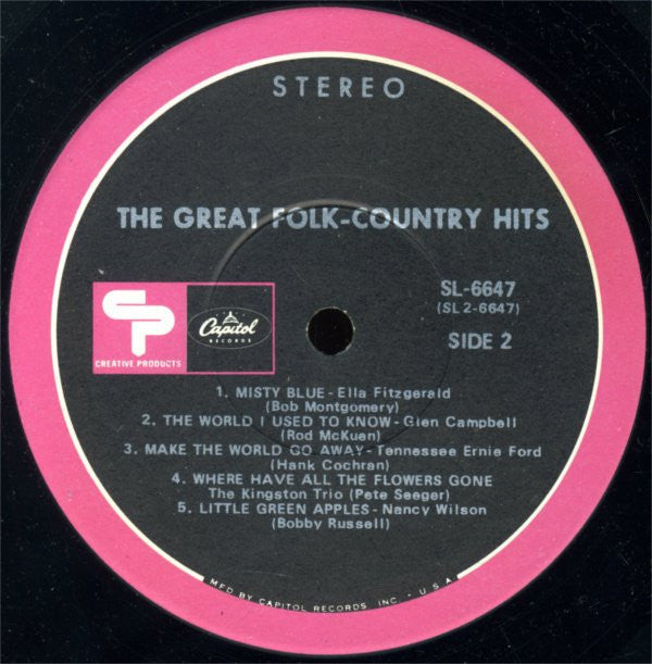 Various : The Great Folk-Country Hits (LP, Comp, Ltd)