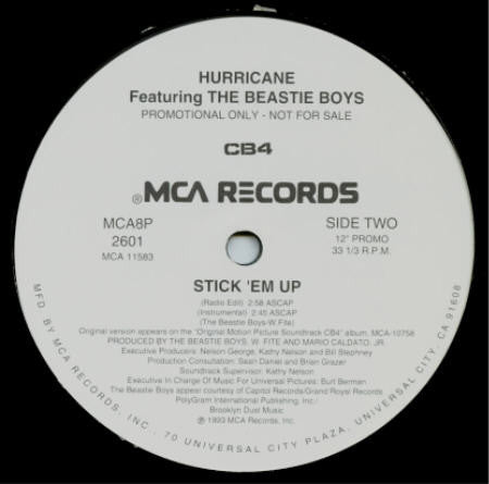 Hurricane (2) Featuring The Beastie Boys* : Stick 'Em Up (12", Promo)