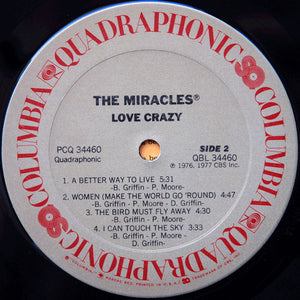 The Miracles : Love Crazy (LP, Album, Quad)