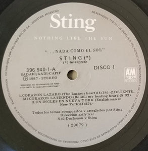 Sting : ...Nothing Like The Sun (2xLP, Album)