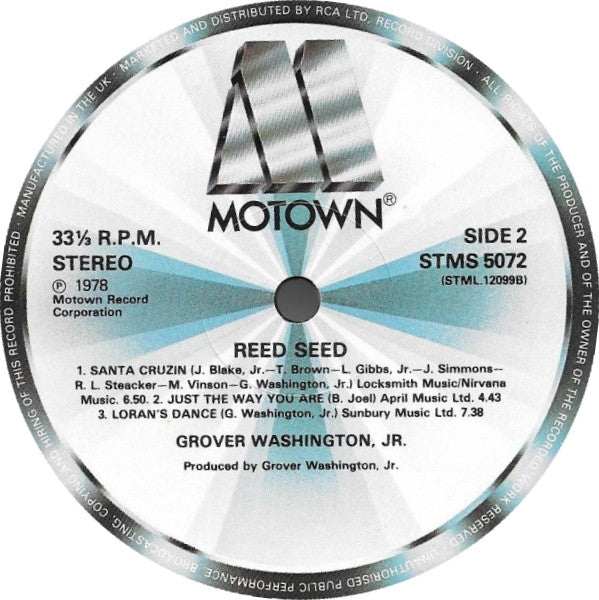 Grover Washington, Jr. : Reed Seed (LP, Album, RE)