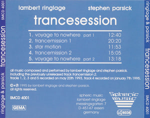 Lambert Ringlage & Stephen Parsick : Trancesession (CD, Album)