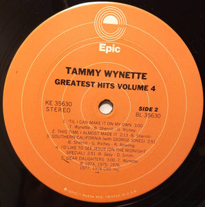 Tammy Wynette : Greatest Hits • Vol. 4 (LP, Comp, ora)