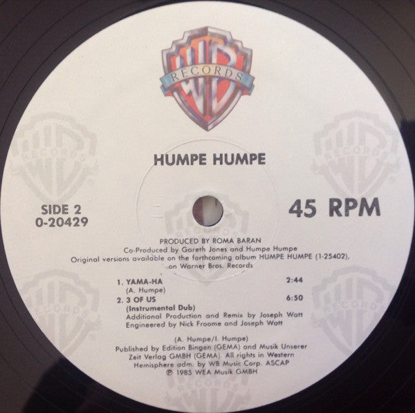 Humpe Humpe : 3 Of Us (12", Maxi)