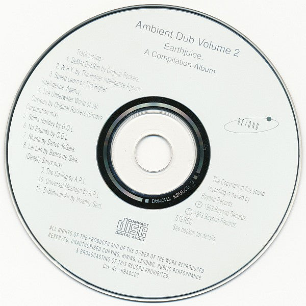 Various : Ambient Dub Volume 2. Earthjuice. (CD, Album, Comp)
