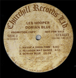 Les Hooper : Dorian Blue (LP, Album, Promo)