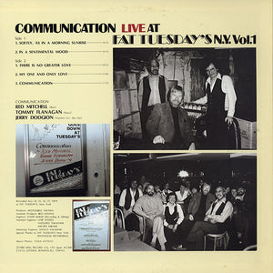 Communication (4) : Live At Fat Tuesday's New York Vol.1 (LP)