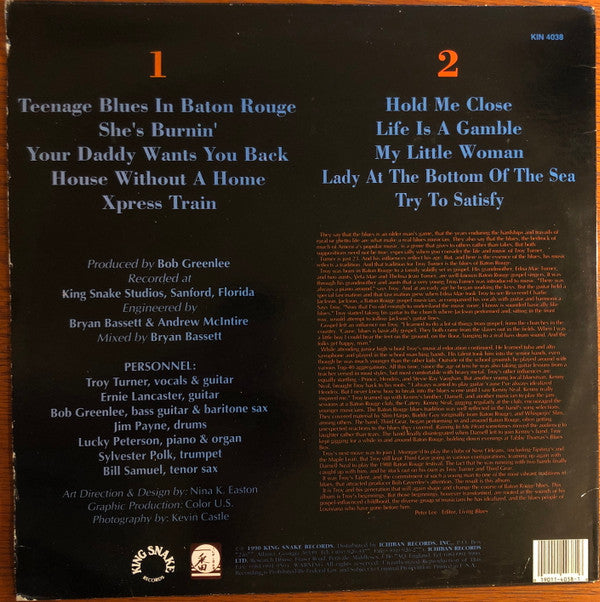 Troy Turner : Teenage Blues In Baton Rouge (LP, Album)