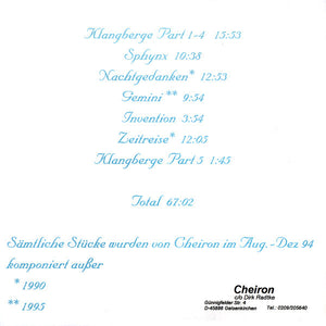 Cheiron (2) : Klangberge (CD, Album)
